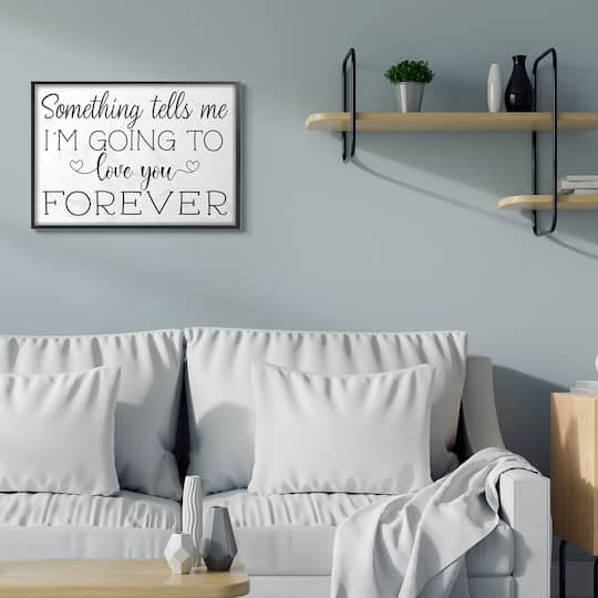 Stupell Industries Love You Forever Quote Wall Art in Frame
